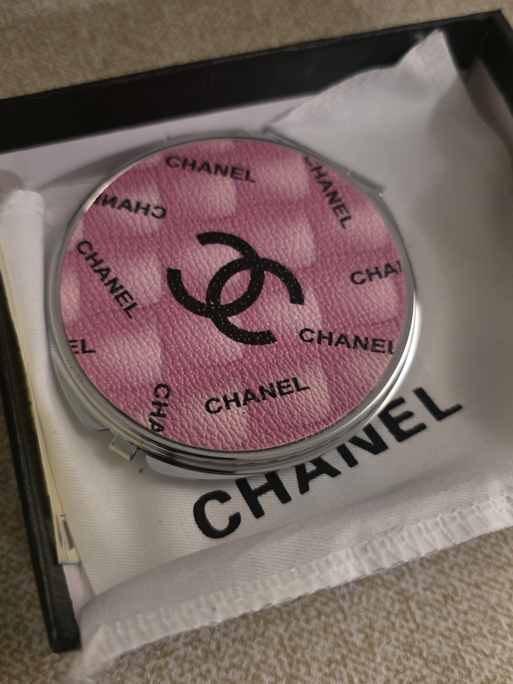 Pink Compact Mirror